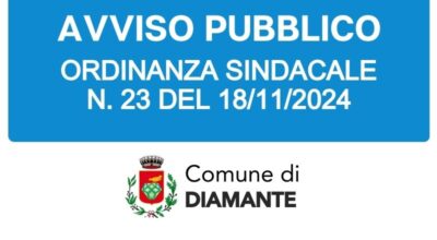 AVVISO PUBBLICO – Ordinanza Sindacale N.23/2024